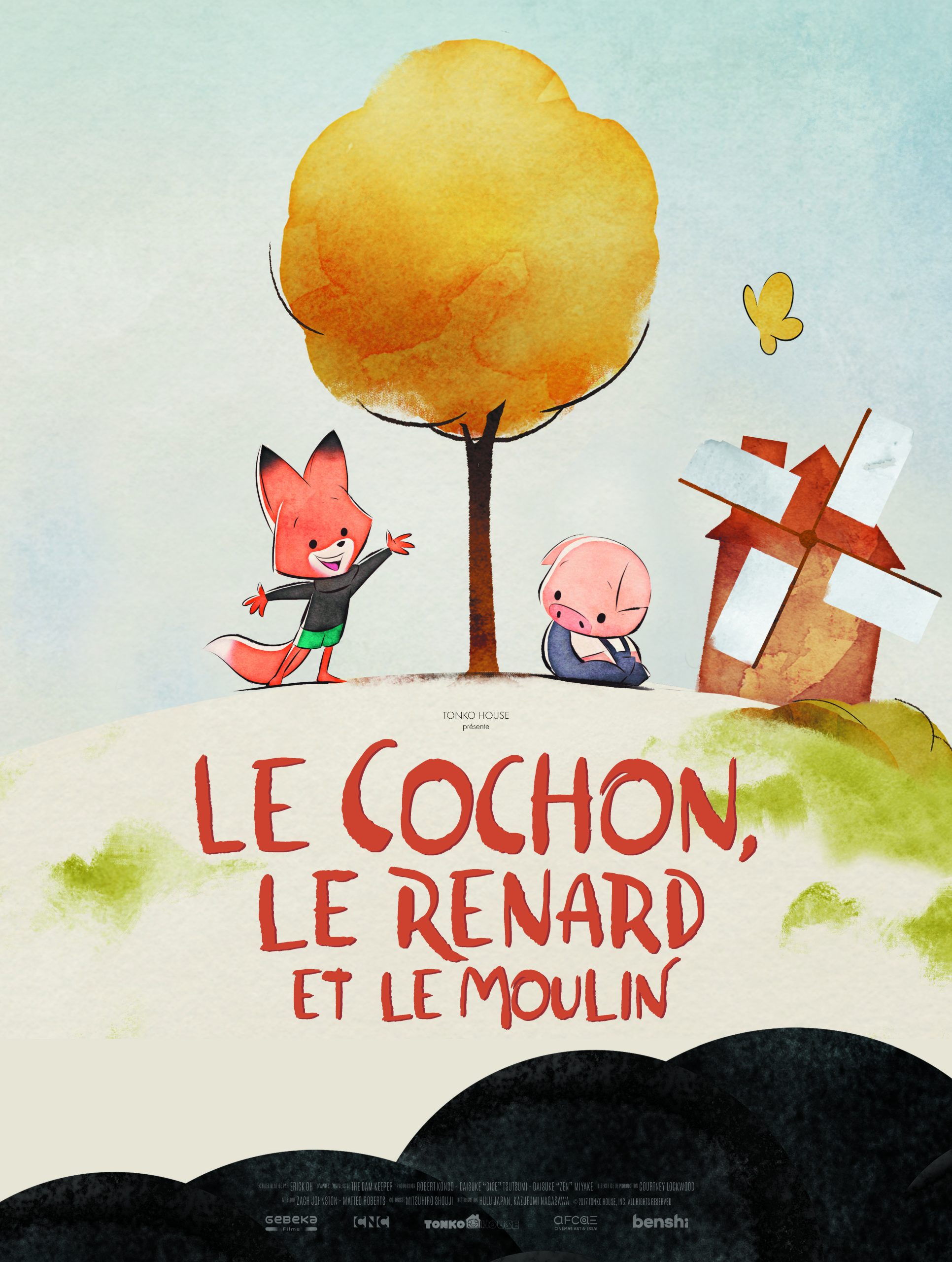 Affiche-Le cochon, le renard et le moulin