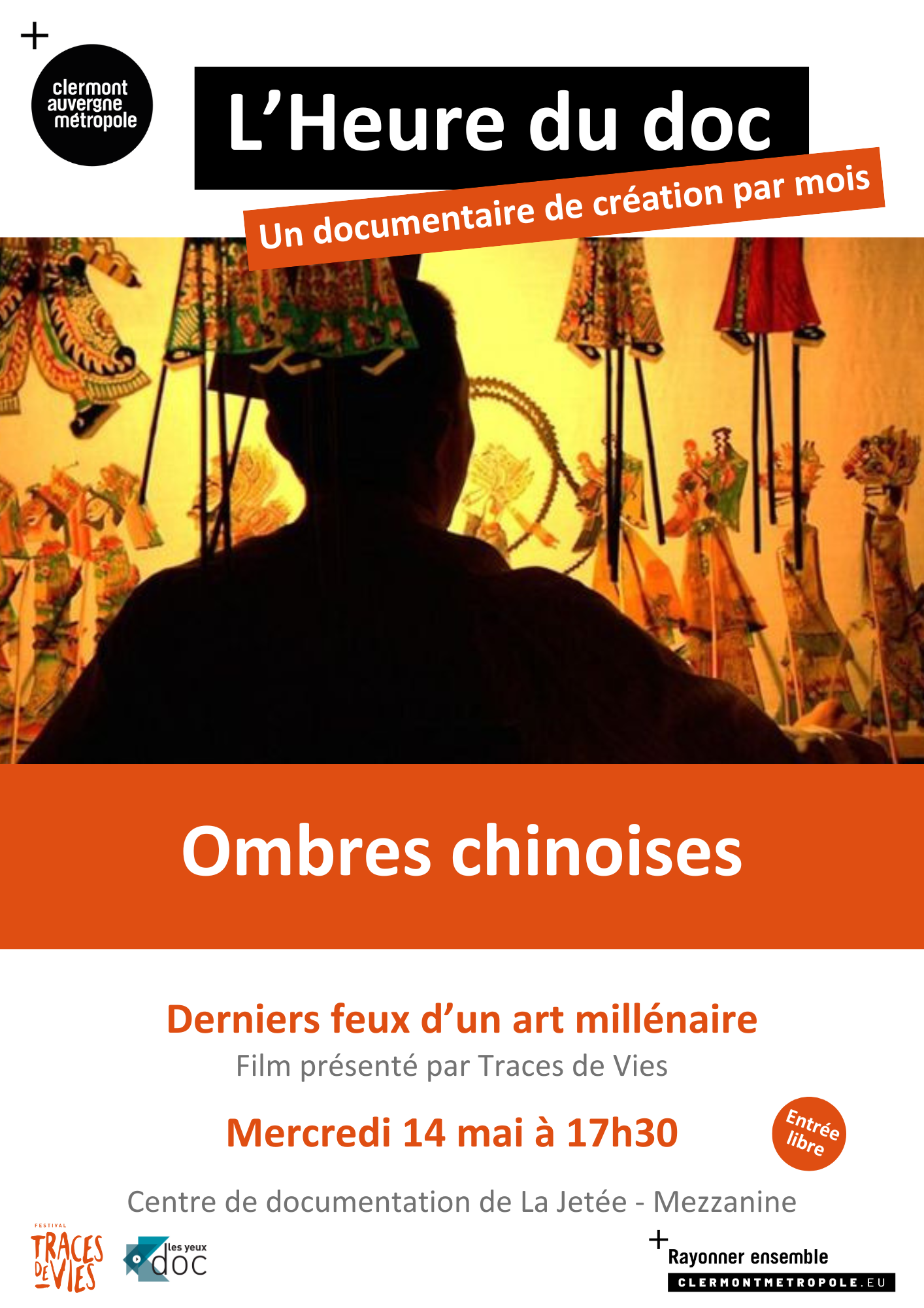0514 HEURE DU DOC Ombres chinoises AFFICHE - Cycle Chine